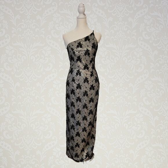 Robert, 4 | 90s Bodycon Lacy Sequences Evening Prom Dress - Picture 1 of 6